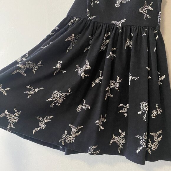 Handmade Children's Cotton Black White Floral Lace Tie Spaghetti Strap Dress - Picture 14 of 14